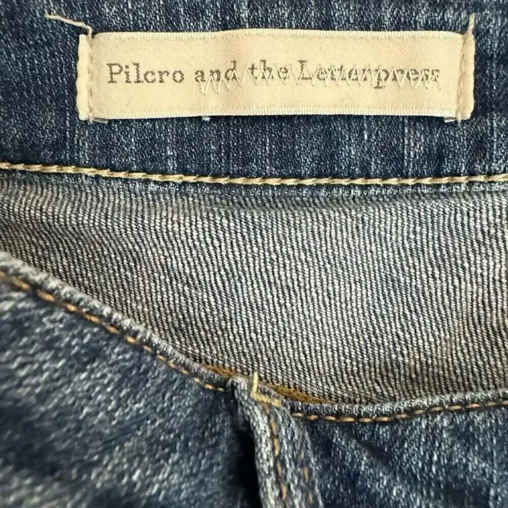 Anthropologie  Pilcro and the Letterhead Script Blue Denim Jeans SZ 26 #1990 - Picture 7 of 14